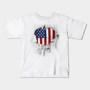 Patriotic American Flag Kids T-Shirt